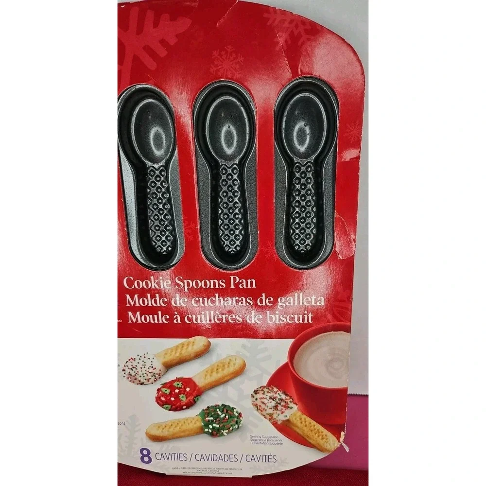 Wilton Cookie Spoons Pan Makes‎ 8 Cookies - new but paper wrap has wear